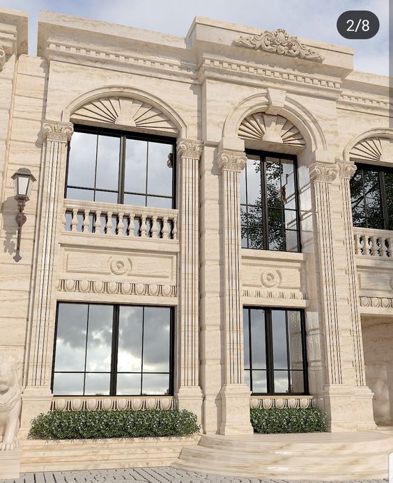 Chọn đá tự nhiên theo phong cách biệt thự hiện đại tân cổ điển luxury