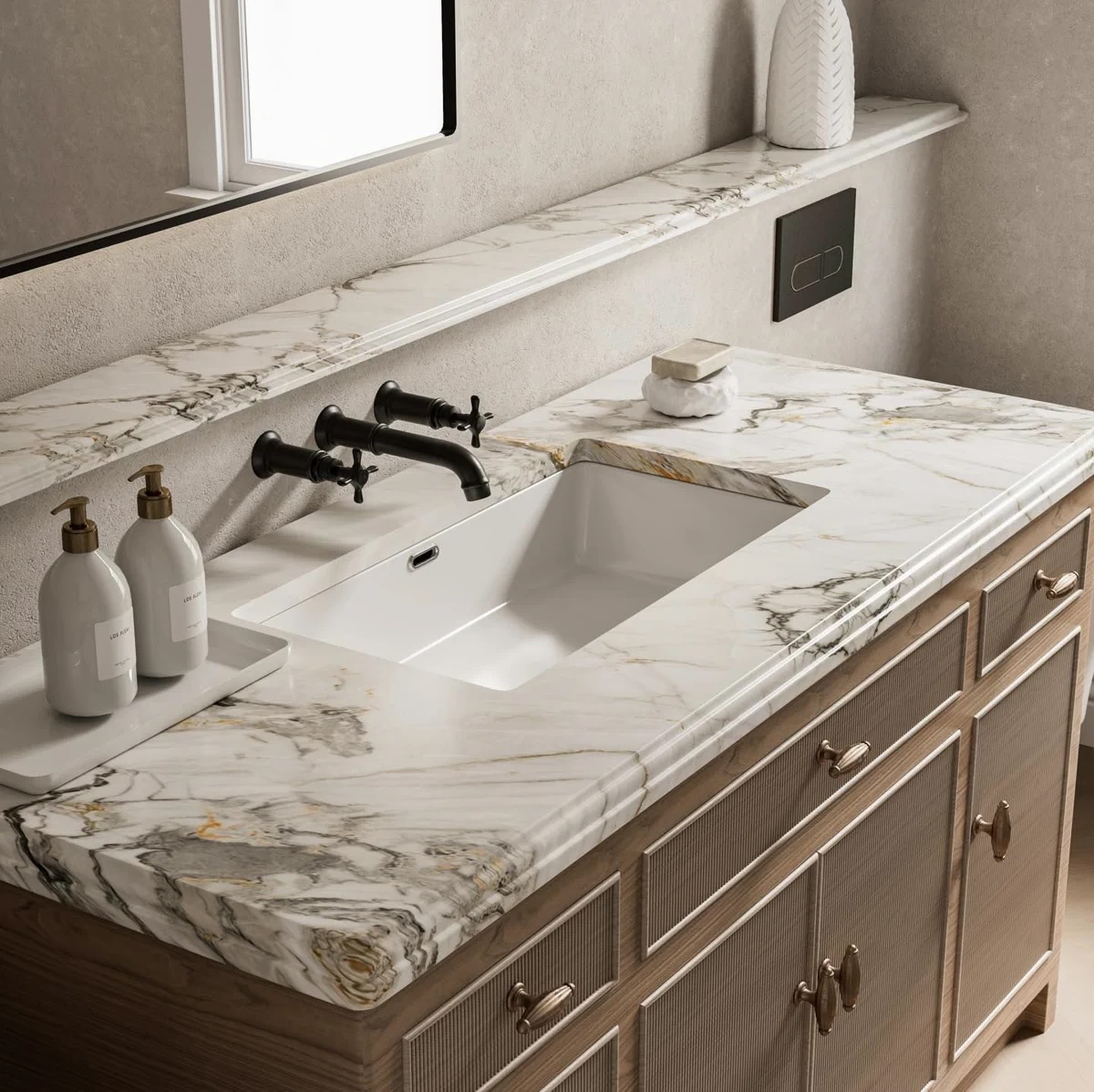 Giá đá granite lavabo phụ thuộc vào loại đá và màu sắc