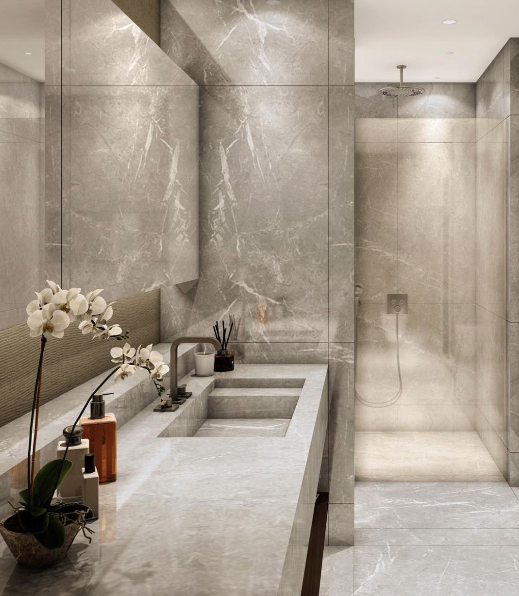 Thi công đá marble thực tế tại công trình cao cấp