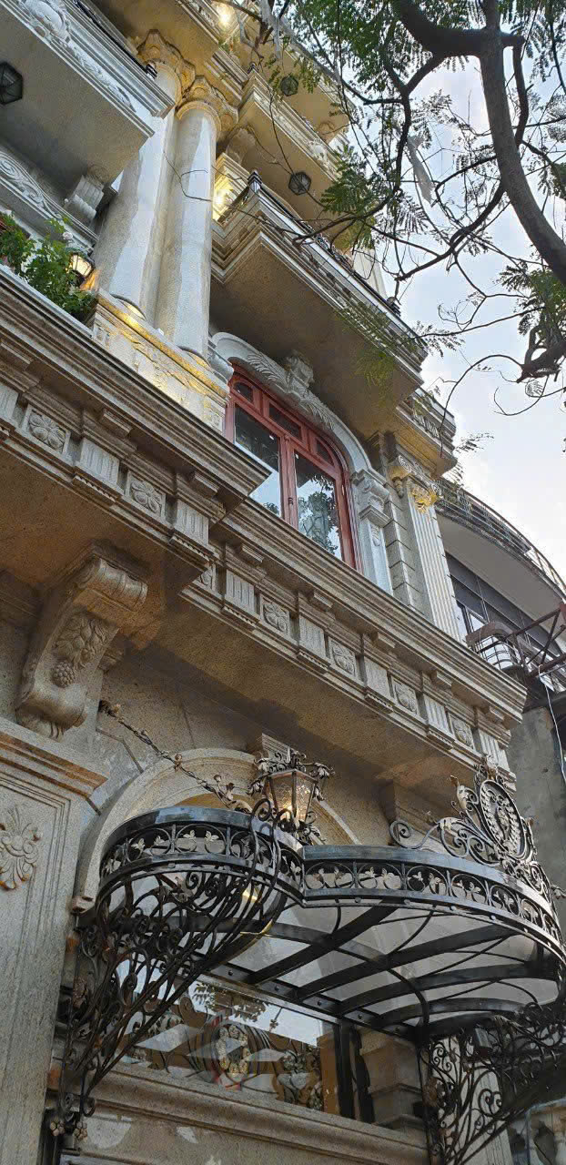 Toàn cảnh biệt thự Hai Bà Trưng ốp đá Granite Colonial Gold