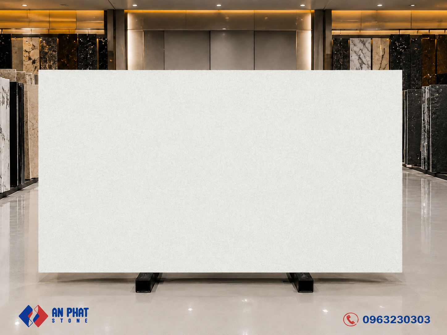 Đá Vicostone BC190 tông trắng sáng Anphatstone