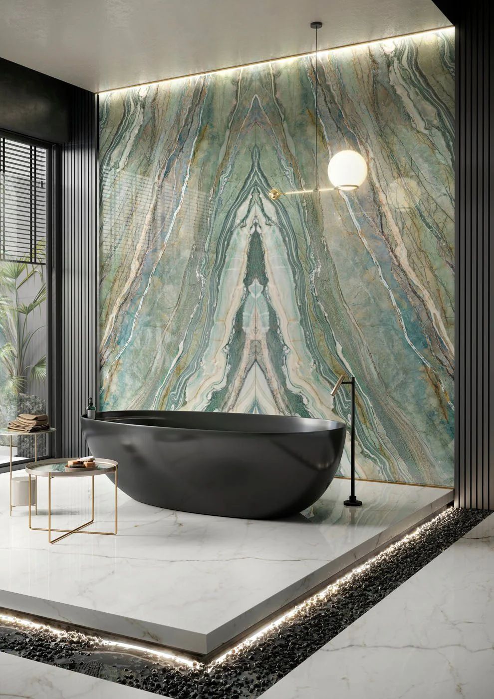 Gia công đá thạch anh tự nhiên Quartzite theo slab và hướng vân