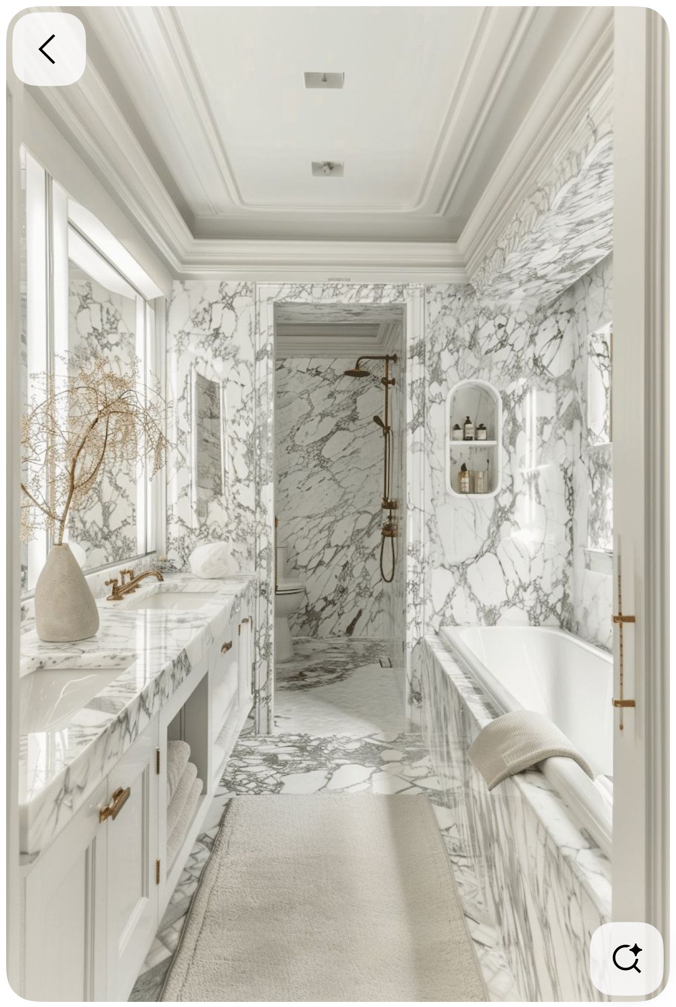 Marble màu trắng vân mây luôn là lựa chọn hàng đầu cho không gian Wc chở lên sang trọng