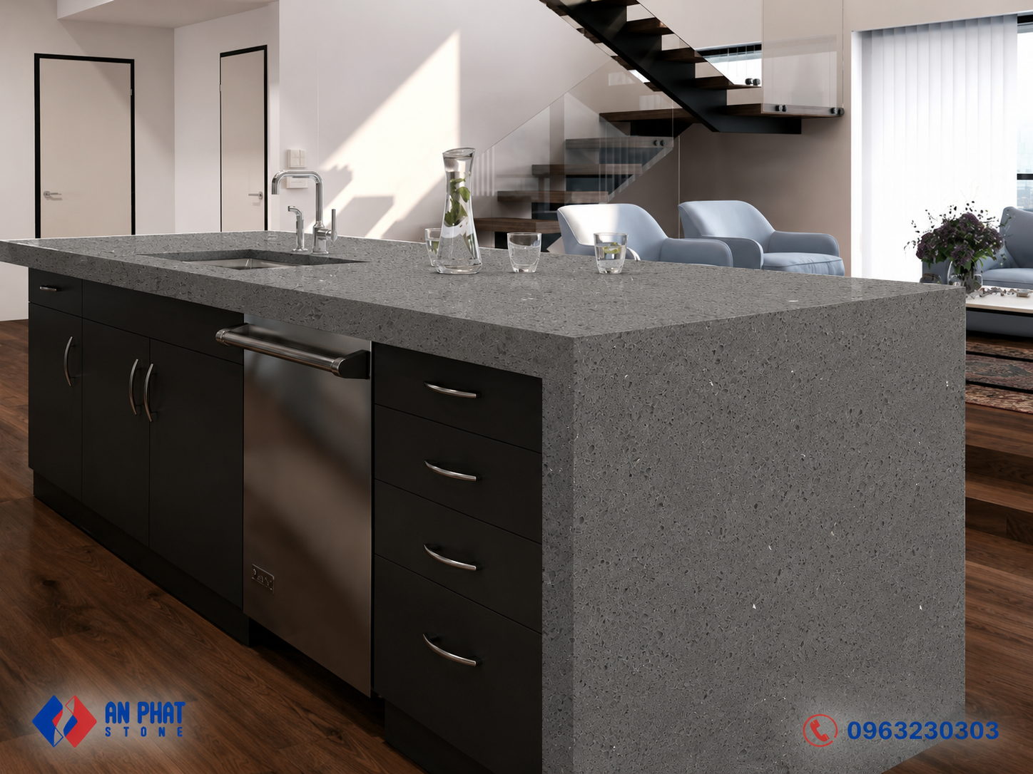 Đá Vicostone BC0217 làm mặt bếp hiện đại